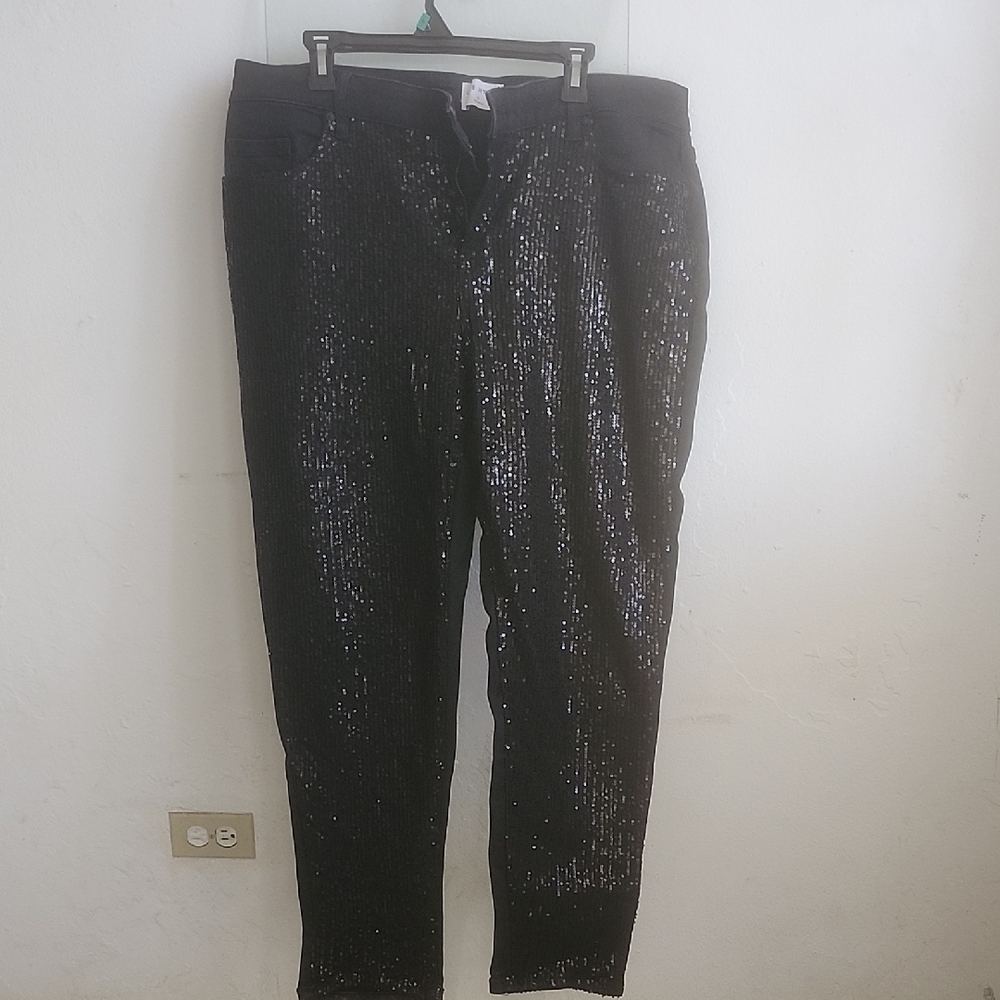 Lane Bryant Black and White Pants with Brand Tag